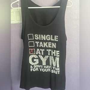 mens black white funny tank top shirt short sleeve tee Gym muscle workout T